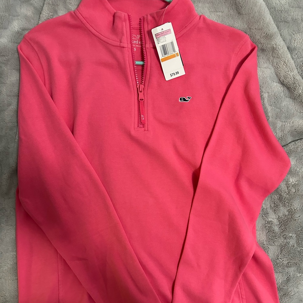 Vineyard Vines Pink Cowl Neck Sweater